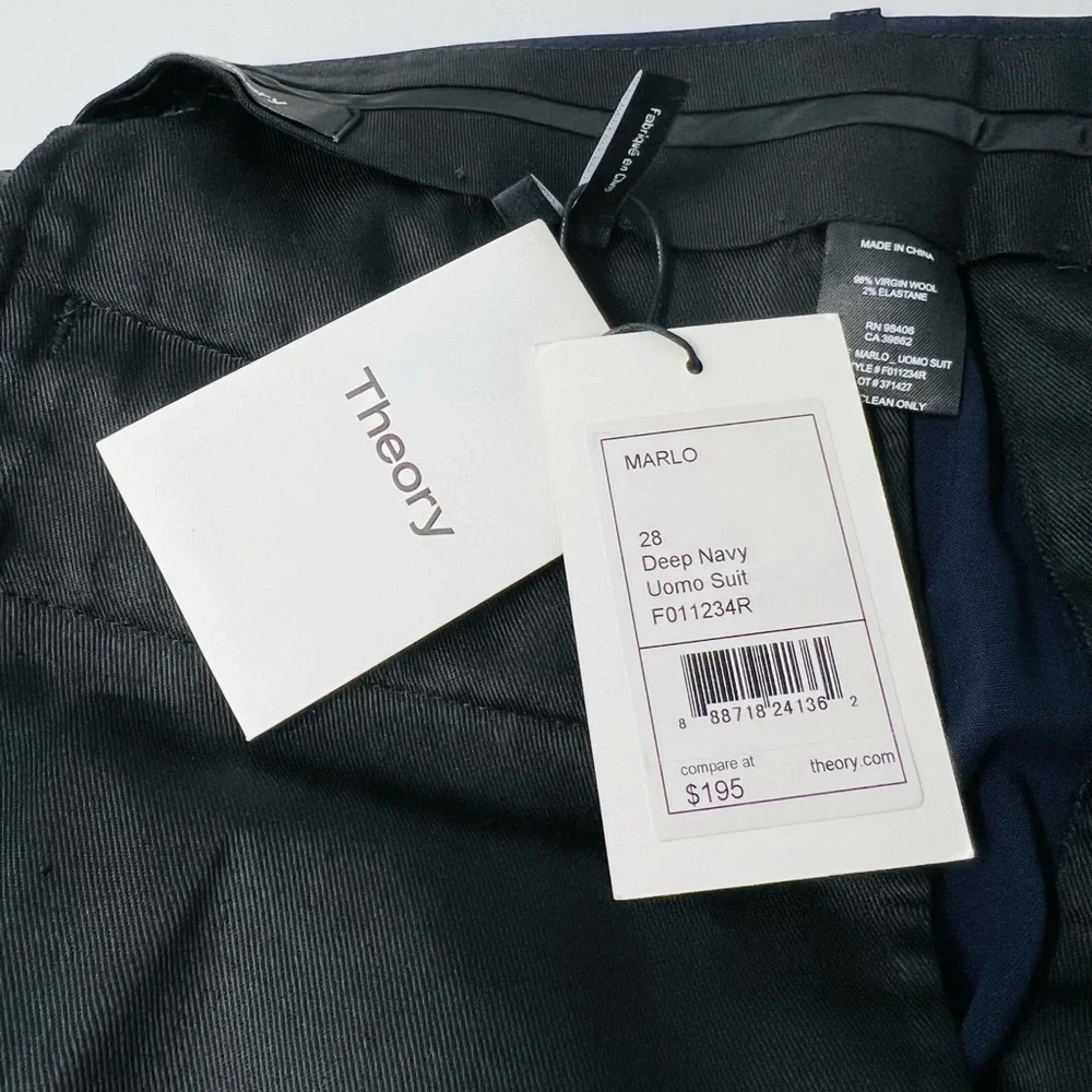 THEORY**Marlo Deep Navy Uomo Suit Pants**Size 28 **$195 - Picture 9 of 10